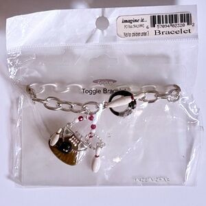 🎳 Icon Bowling Theme Toggle Charm Bracelet – New in Package
